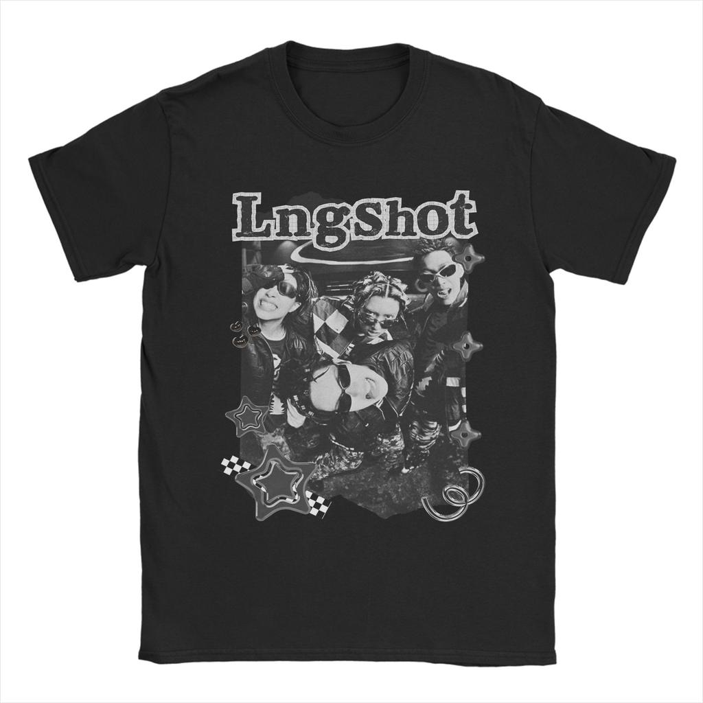 Unisex Lngshots Kpop Boy Group Ryul T Shirt Pure Cotton Tops Awesome Short Sleeve Crew Neck Tees Party TShirts