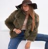 Eco-friendly Faux Fur Coat with Large Lapel, European-American Fashion, Thick and Cozy, Winter 2025 Collection