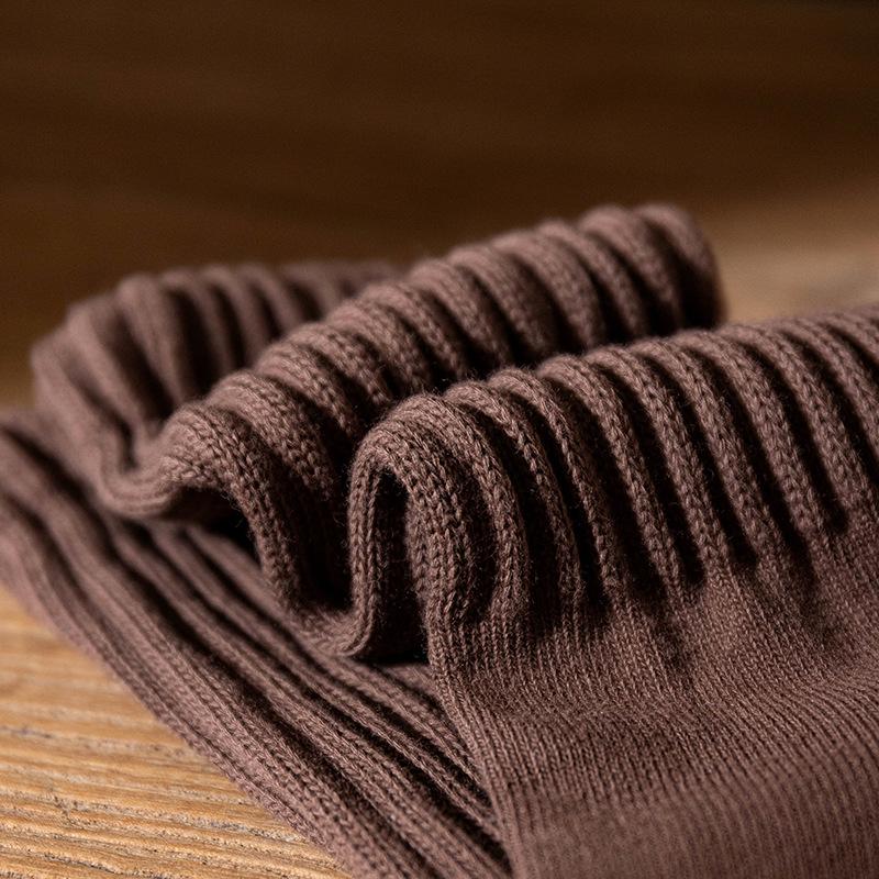 Stacked Socks Ami Click Socks High Thick Line Mid-Tube Solid Color Retro Thick Needle American Stocking Men