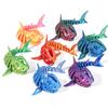 3D Printed Shark Model Solid Color Movable  Doll Multi-jointed Articulated Animal Figurine Desktop Decoration Decompression Toy