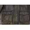 Chinese Size Classic Military A2 Air Force Leather Flight Jackets Vintage Stonewashed Cow Leather Jacket Men Soft Cowhide Mens Coat