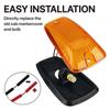 5x Cab Roof Top Marker Light W/ 10SMD Amber Bulb & Base For Chevy GMC 1988-2002