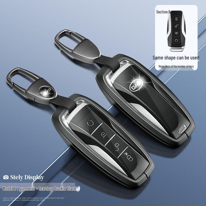 BYD Car Key Cover for Tang, Song, Qin, Yuan Pro/PLUS, Han DMI, E2 - Protective Shell with Buckle
