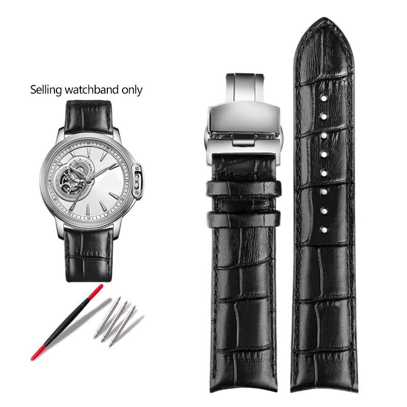 20mm 21mm Kožený remienok na hodinky so zakriveným koncom pre Tissot Seiko Rossini 5793B04B 9633B04B Vzor jašterice Náramok na hodinky