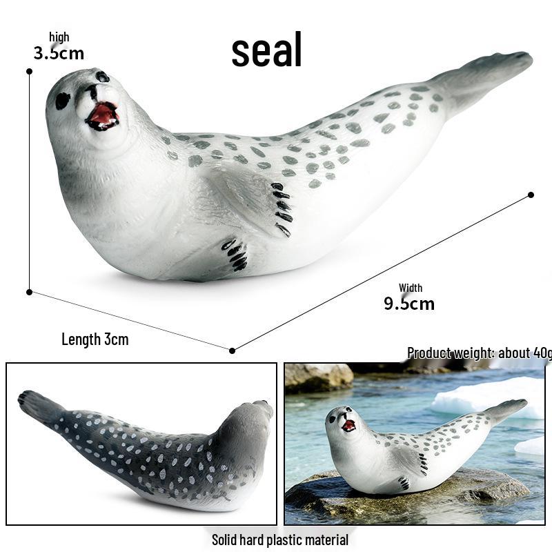 Realistic Arctic Animal Models Toys: Polar Bear, Beluga, Seal, Wolf, Snow Leopard, Penguin