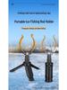 Portable Foldable Ice Fishing Rod Holder with Reel Seat - No Disassembly Needed