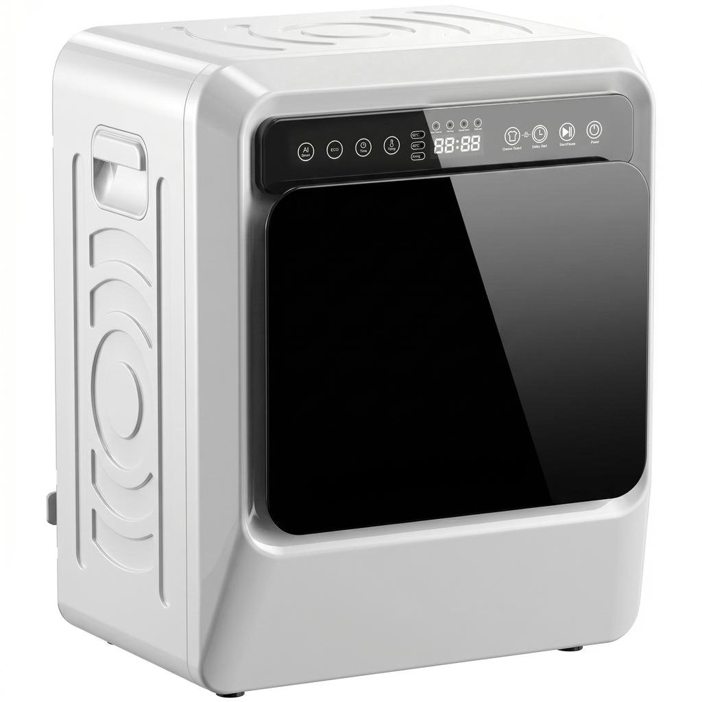 5kg Vented Tumble Dryer, 1000W Compact Tumble Dryer with Smart Drying, Freestanding Stackable Clothes Drying Machine