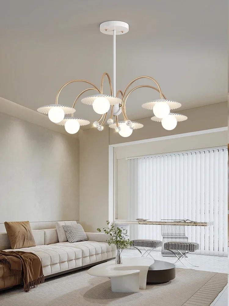 Nordic Modern Glass Ball Hall Chandelier Creative Living Dining Room Bedroom Kitchen Bar Cafe Home Decor Art Hanging Lamp LED