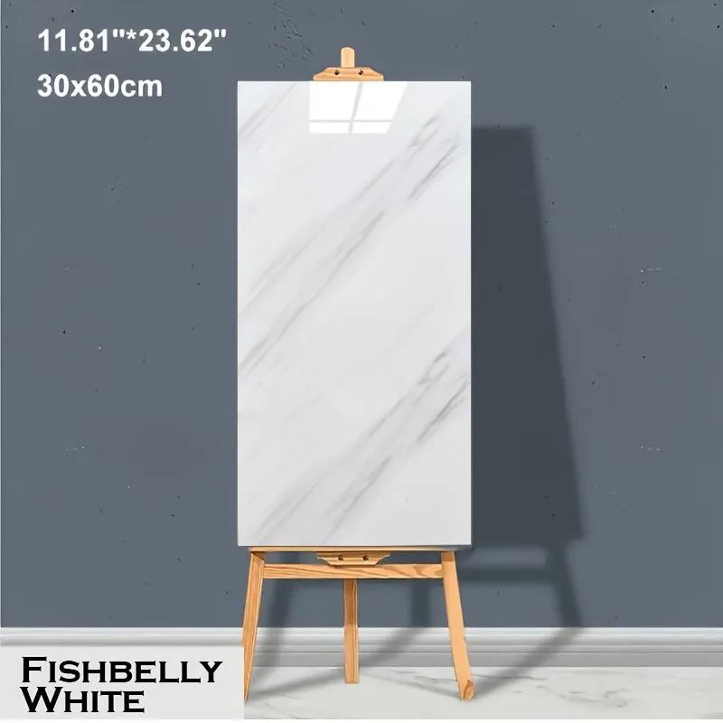 10-20Pcs Self-adhesive Marble Tiles Sticker Waterproof 30cmx60cm Tiles Floor Stickers PVC Tile Kitchen Bathroom Wall Sticker