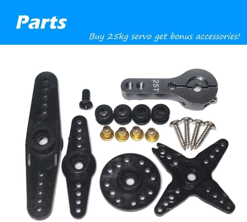 DS3225PRO Coreless Digital Servo Motor 25KG 7.4V | 180° Rotation | Stainless Aluminum Gears | For Robotics, 1/10 Baja Cars, RC Trucks