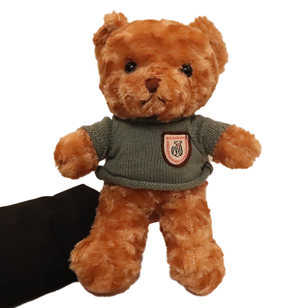 25cm Cute Wear Sweater Teddy Bear Plush Toys Adorable Stuffed Animal with Soft Twisted Teddy Bear Perfect Gift for Girls or Kids