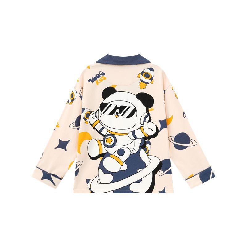 Spring 2026 Cartoon Boys' Long Sleeve Pajama Set for Teens and Kids