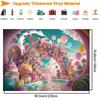 2D Whimsical Sweet Party Backdrop with Candies & Balloons Photo Booth Background