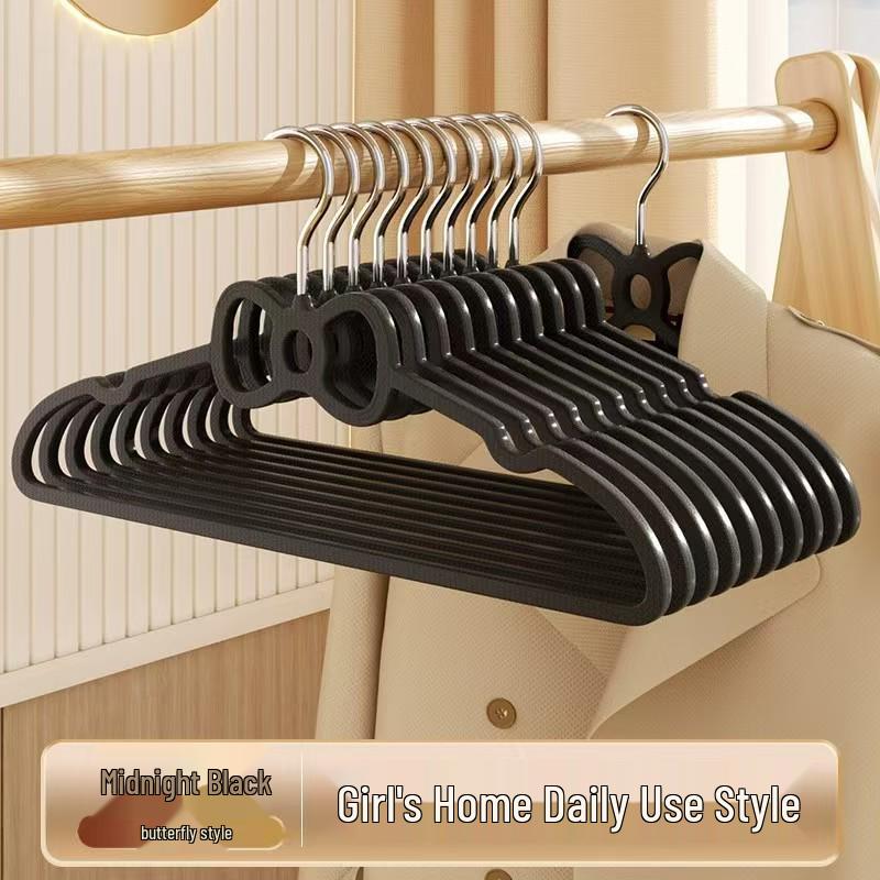 Pink Heart Bow Shaped Non-slip Clothes Hanger for Student Dorms
