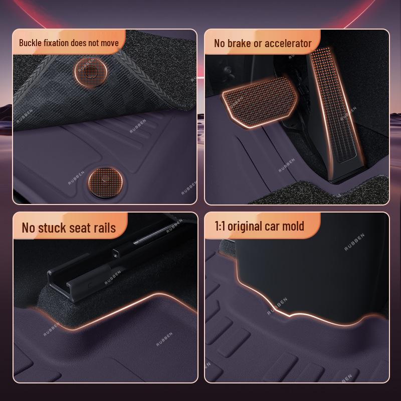 Lingpao B10 TPE Floor Mats - Double Layer, Dirt & Wear Resistant, Car Specific, Color Matched.