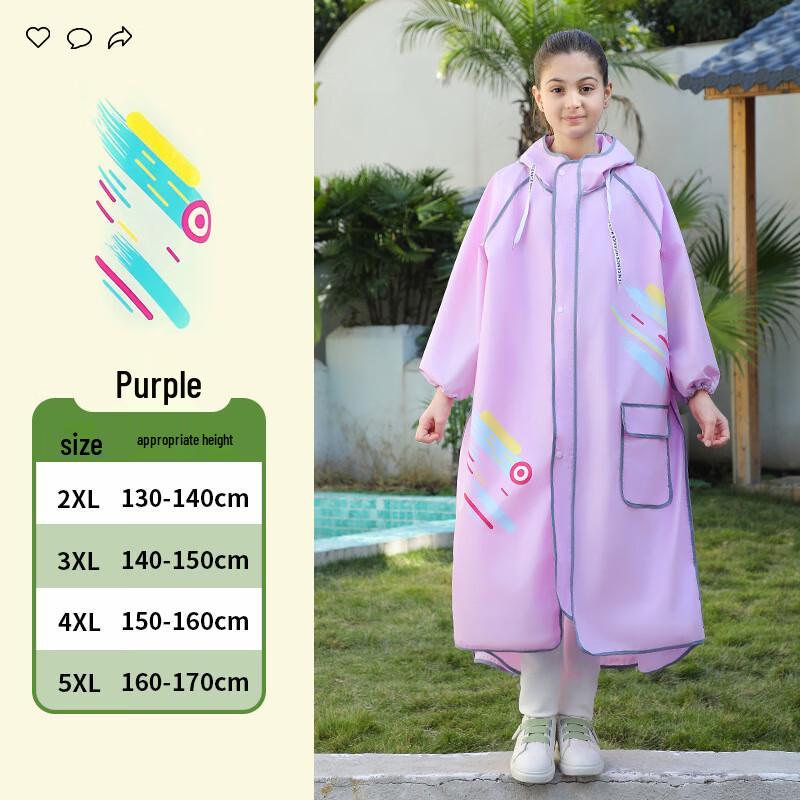 KarLot Kids Raincoat with Backpack Space 2XL-5XL