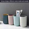 4 pièces Support de Brosse à Dents, Tasses en Plastique 330ml Réutilisables Lave-Vaisselle Sûr Gobelet Organisateur de Salle de Bain Rangement Pour Dentifrice