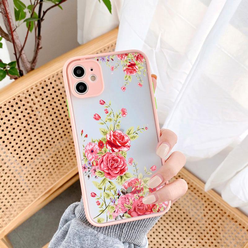Retro Spring Bloom Flowers Phone Case For iPhone 15 14 7 8 Plus SE2 15 14 12 11 13 Pro Max X XR XS Hard Shockproof Back Cover