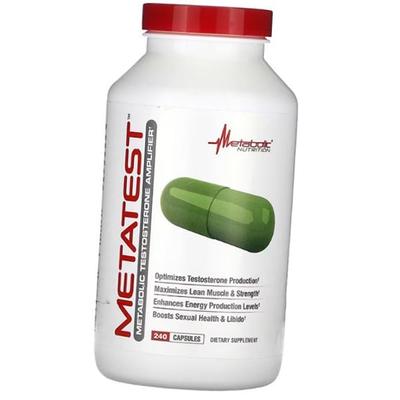 Potenciador de testosterona, Metatest, Metabolic Nutrition 240 cápsulas (08646001)