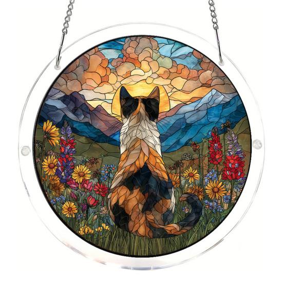 Yousheng Acrylic Puzzle Suncatcher DIY Jigsaw Puzzle Suncatcher Kit with UV Printed Design Colorful Window Hanging Ornament for Home Garden Decor