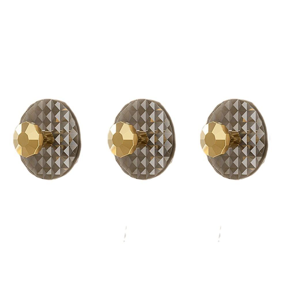 Set da 3 pezzi Maniglia per Cassetto di Mobile in ABS Manopole per Porta in Cristallo Trasparente Autoadesive Decorazione Murale Ferramenta per Mobili Maniglia per Armadietto