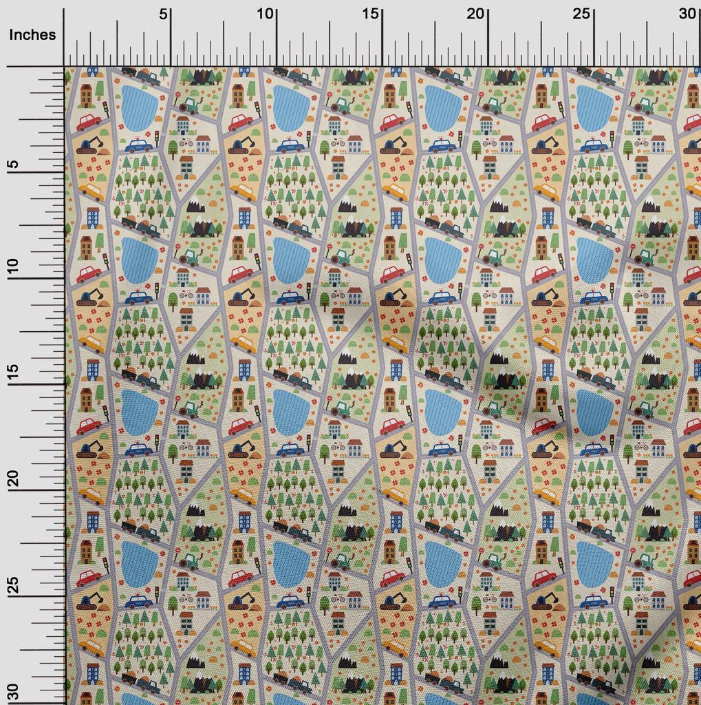oneOone Cotton Flex Forest Green Fabric Travel Sewing Craft Projects Fabric Prints By Yard 40 Inch