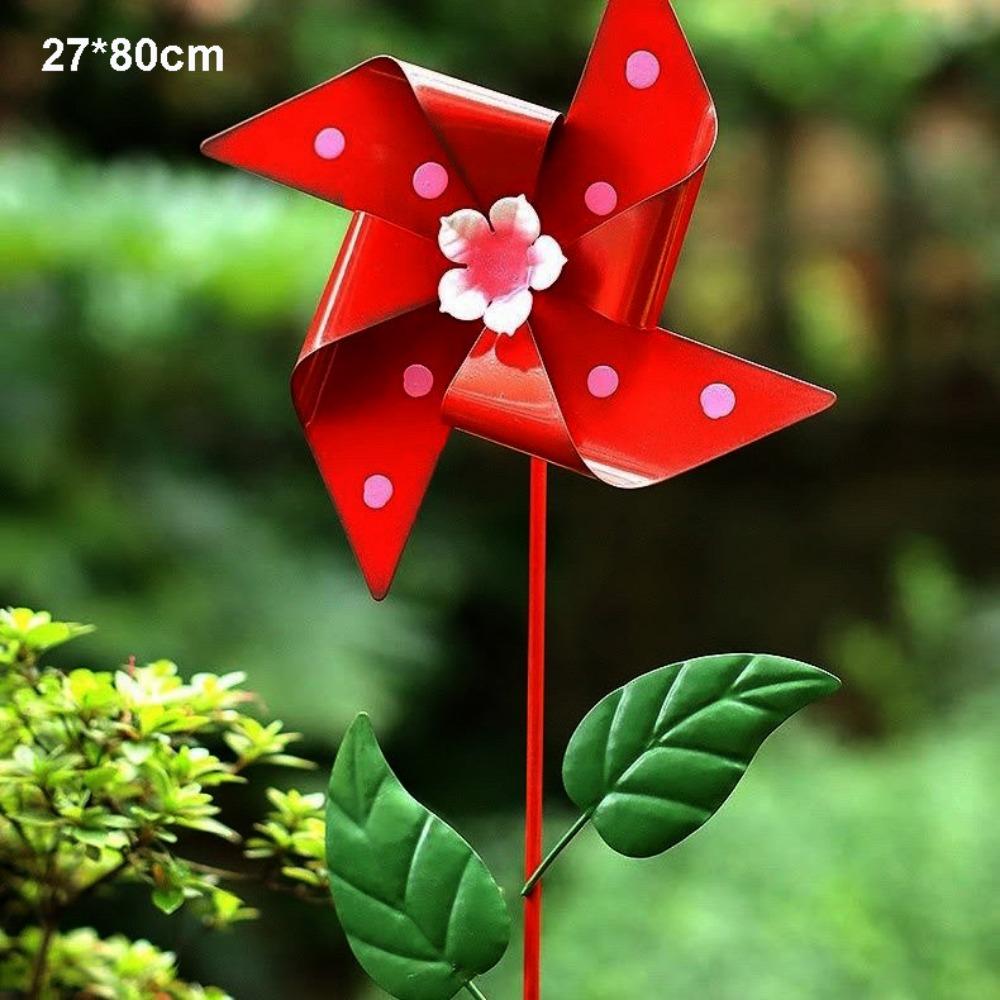 Eisenkunst Nordischer Rotator Eisen Einbetonierter Windmühlen Metall Garten Windrad Rotator