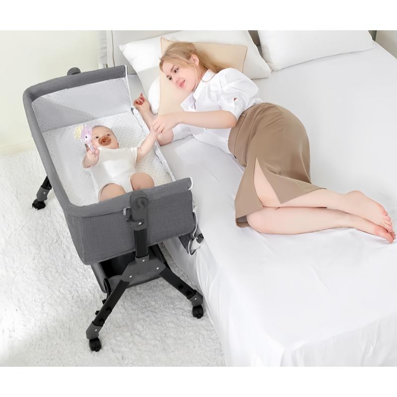 Baby Bedside Bed Newborn Bed Spliced Large Baby Crib Children's Bed Multifunctional Movable Foldable