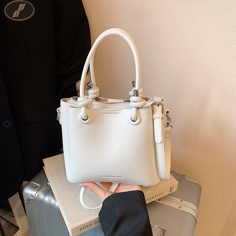 Retro niche handbag bag women's new trendy simple casual shoulder bucket bag versatile messenger bag