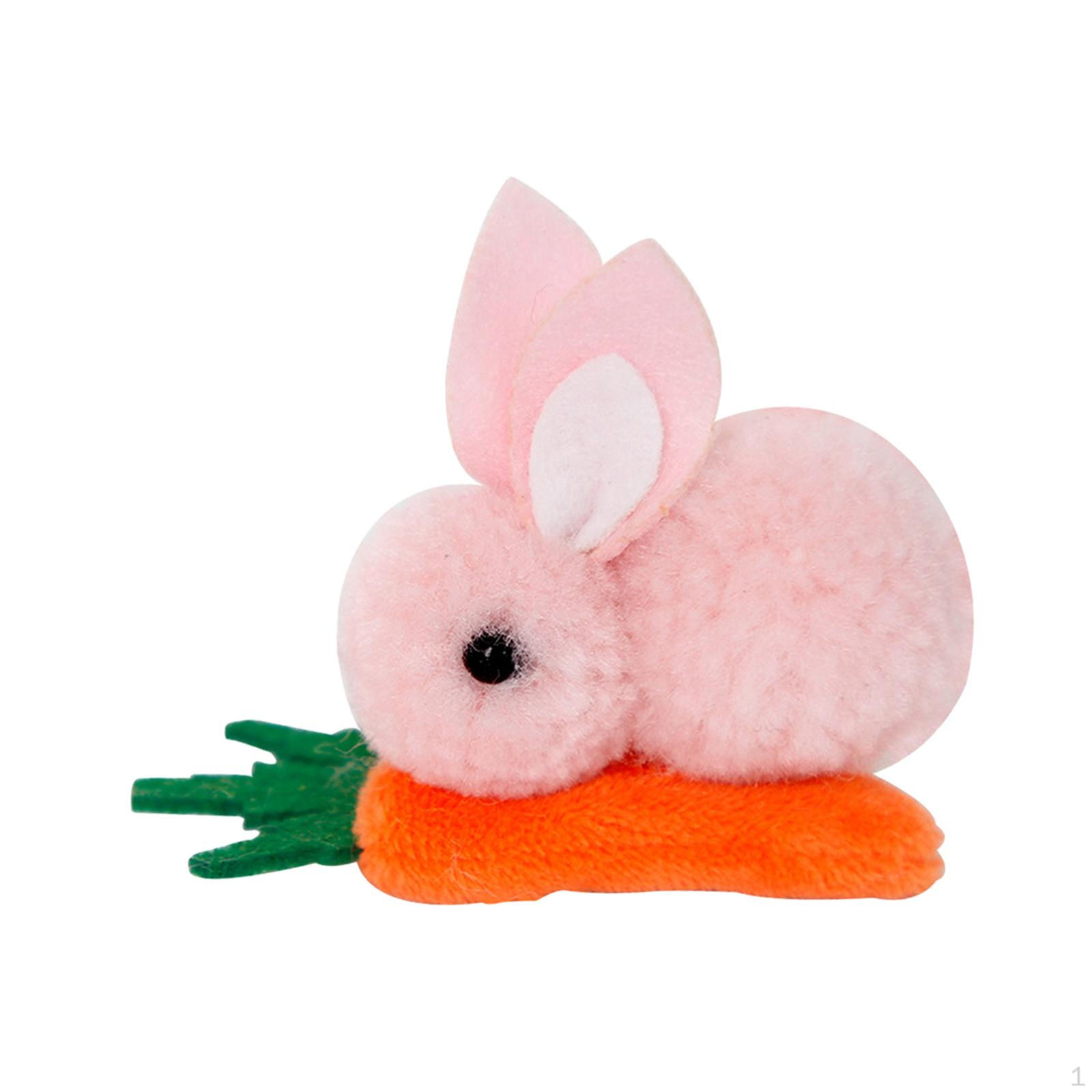 

Заколки для волос в виде пасхального кролика, пушистые, зажимы для укладки волос, модные мягкие заколки для волос, плюшевые заколки для волос розовый