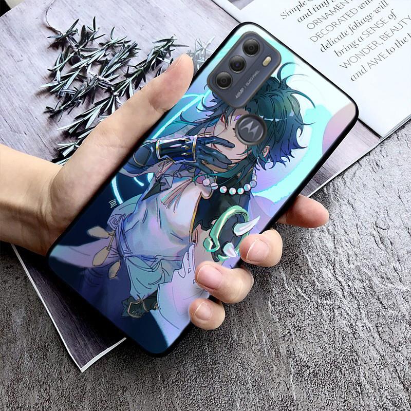 Xiao Genshin Impact Handyhülle für Motorola E7 Plus E32 E20 E40 Edge 20 Lite G22 G52 G20 G30 G100 G60 G50 G10 G Pure G Stylus