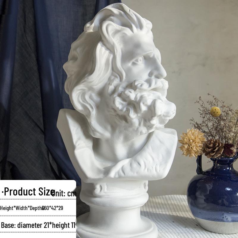 Plaster Cast Geometric Sculpture Set for Art and Photography