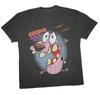 Vintage Courage the Cowardly Dog Cartoon Print Short Sleeve TShirt Retro Unisex Graphic Tee S Nostalgia Summer Streetwear Top