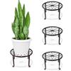 1Pc Metal Plant Stand Flower Pot Base Holder Stool for Home Garden Indoor Outdoor Flower Plant Display Bonsai Holder