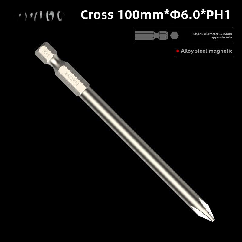 BROPPE Magnetic Cross Screwdriver with Electric Drill and Pneumatic Nozzle Head