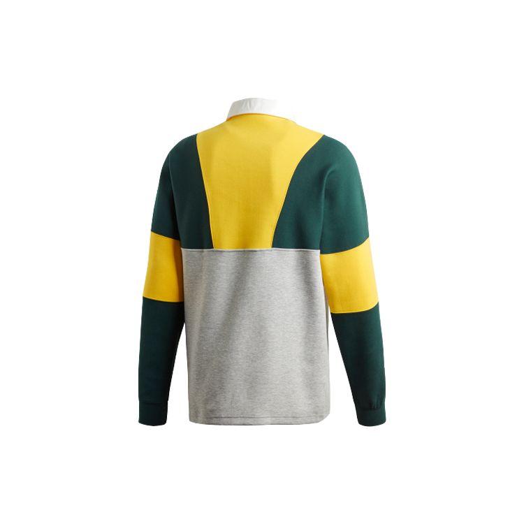 Adidas Originals Trefoil Rugby Shirt Casual Sport Long Sleeve Polo Men Tops Multicolor FM2213