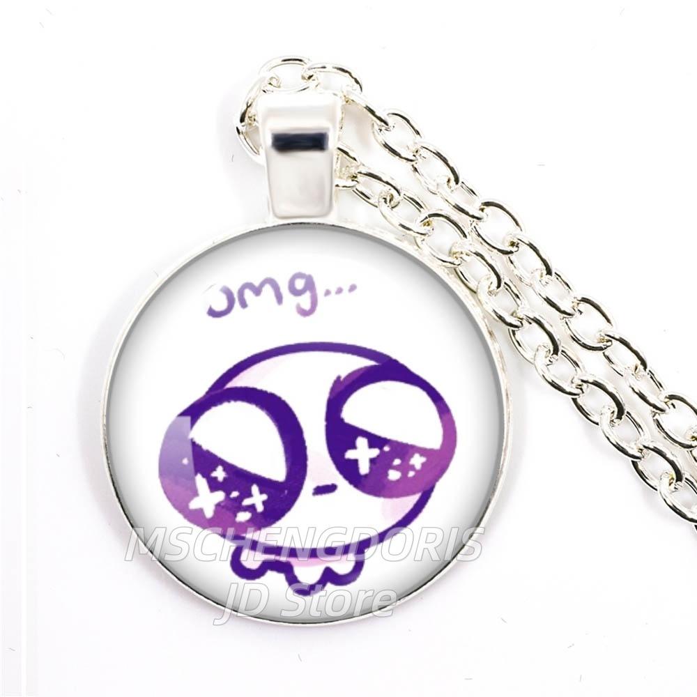 TBH Autism Creature Yippies Creative Funny Yippee Meme Cartoon Glass Cabochon Pendant Necklace Charm Jewelry Gift Jewelry