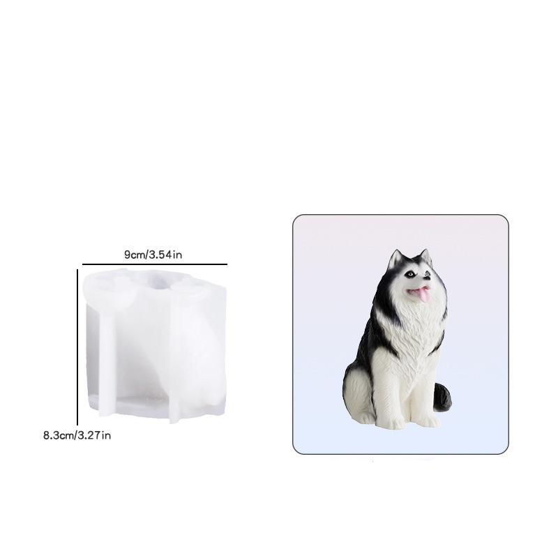 3D Dog Cat Silicone Candle Mold Praying Cats Sitting Standing Dog Silicone Mould DIY Animals Soap Resin Plaster Mould Ornament