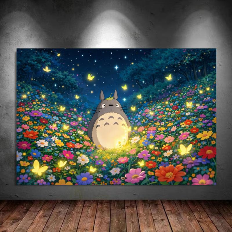 Anime-Totoros 100% Round Full Drill 5D DIY Diamond Painting Embroidery Cross Stitch Rhinestone Décor