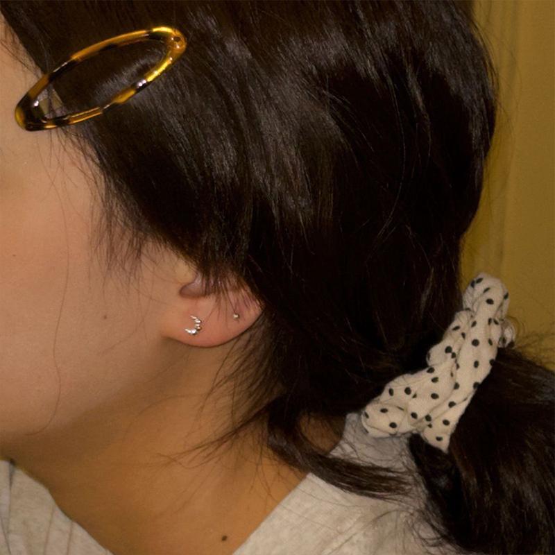 Vintage Leopard Print Glue Oval Hair Clips Girl Cute Korean Charm BB Hair Clip Hairpin Y2K Women Jewelry Hair Accessories