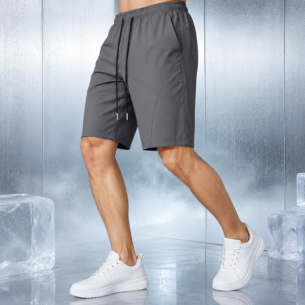 Men's Lightweight, Breathable, Cool-Feeling Shorts - Men's Stretch Waist-Fitting, Quick-Drying Running And Fitness Sports Shorts