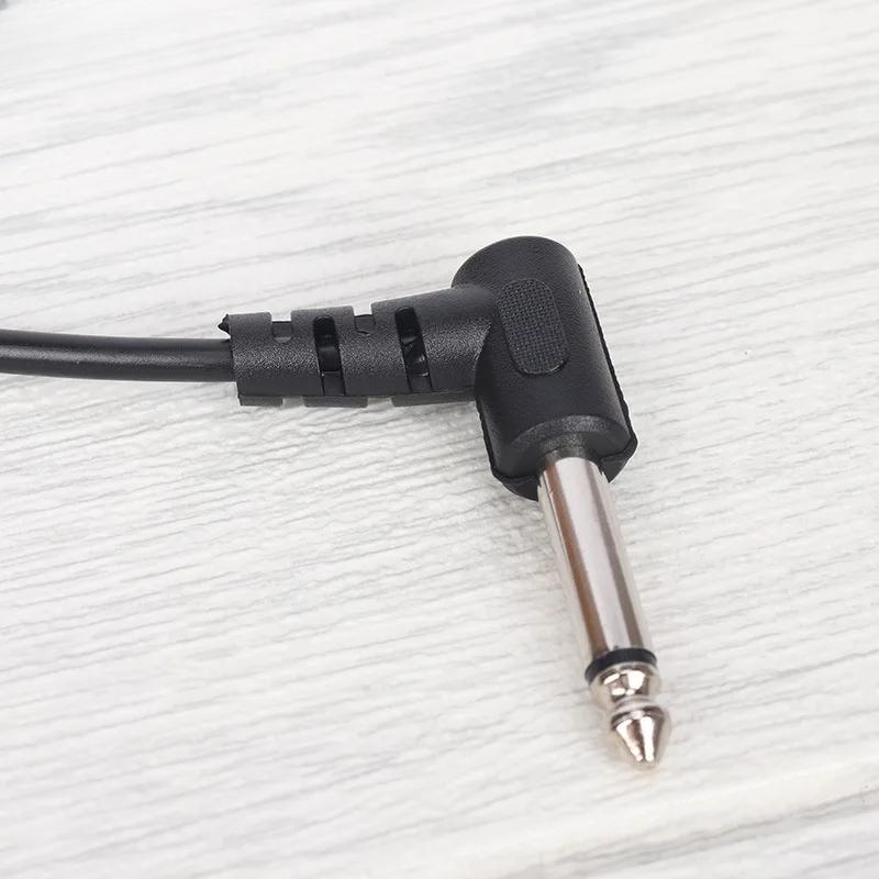 100 ס"מ אורך גיטרה אפקטים מחבר כבל פדלים 6.35 מ"מ תיבת חשמלית בס הפחתת רעש כבל מיגון רמקול אודיו