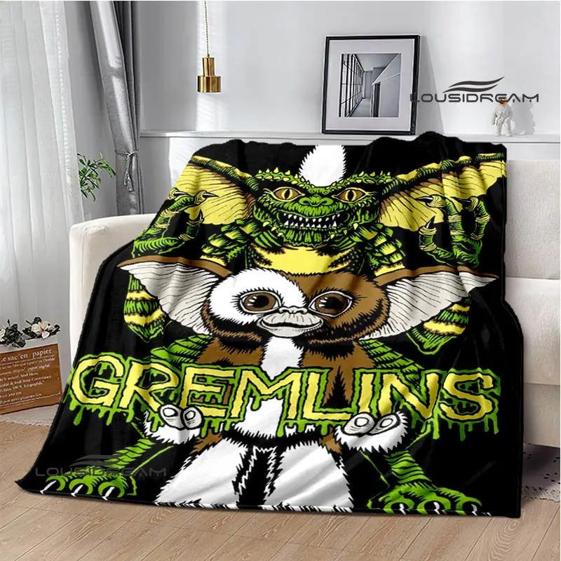 Gremlins cartoon printing blanket children's warm blanket flannel soft and comfortable blanket home travel blanket birthday gift