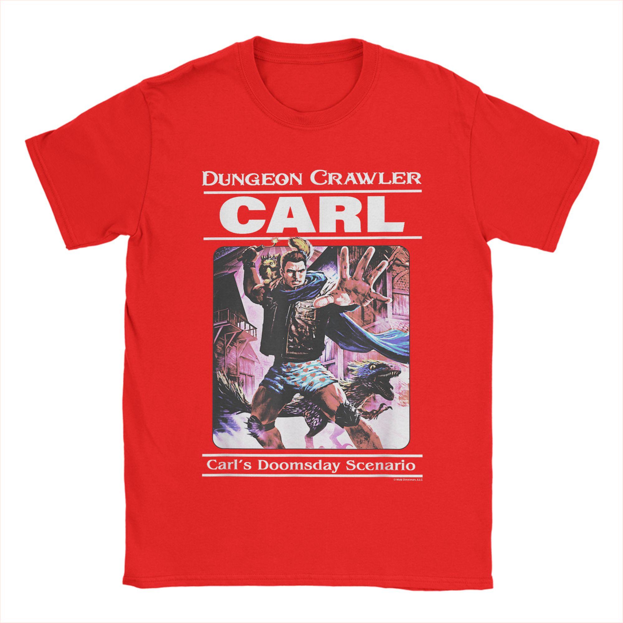 Novelty Dungeon Crawler Carl Paperback Illustration T-Shirt for Men Round Neck T Shirt  Short Sleeve Tee Shirt Summer Clothing S