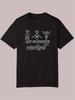 Casual Short Sleeve T-shirt - Black with White "My Favorite Workout" Graphic Print