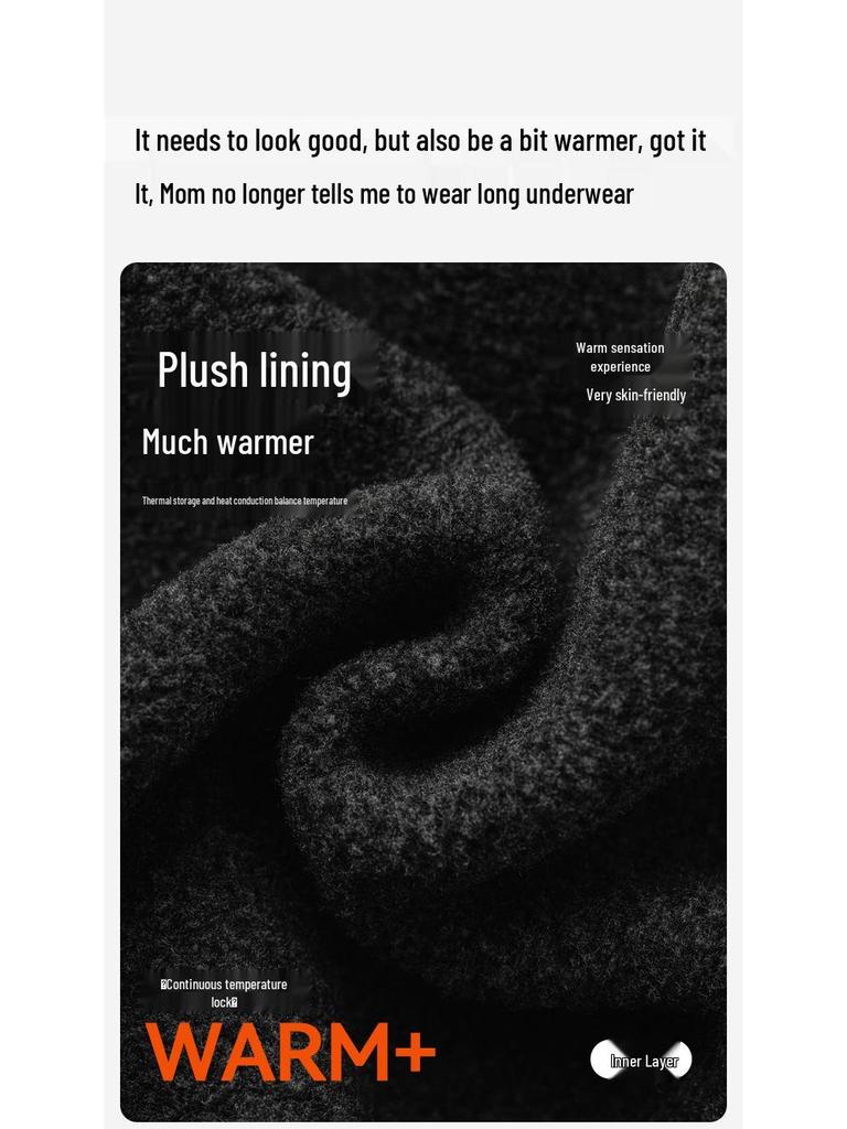 Korean-Style Fleece-Lined Cotton Leggings with Tummy Control and Long Socks for Women, Perfect for Autumn and Winter