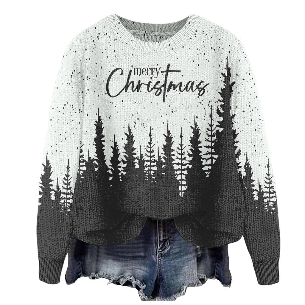 ZJW908-YT2 3D Print Christmas Pullover Sweater