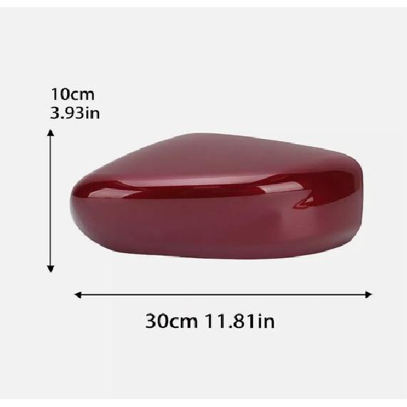 Red Left Driver Side Mirror Cover Cap For Nissan Altima 2013-18 W/O Turn Signal