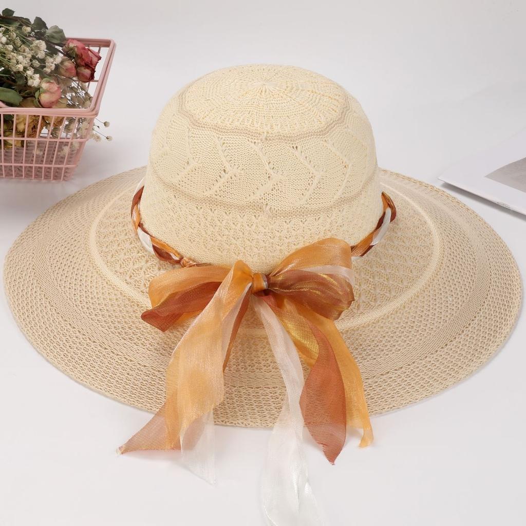 Nouvelle Casquette Pare-Soleil pour Femmes avec Protection Solaire et Protection UV Large Bord Respirante Été Pliable Soleil Chapeau de Paille