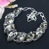 Zebra Jasper Gemstone Handmade 925 Sterling Silver Jewelry Necklace 18" KG-1637